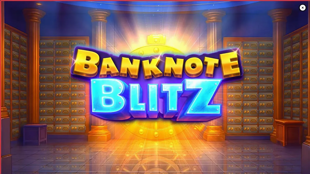 Banknote Blitz স্লট গেমের মোবাইল ইন্টারফেস এবং ভল্ট থিম
