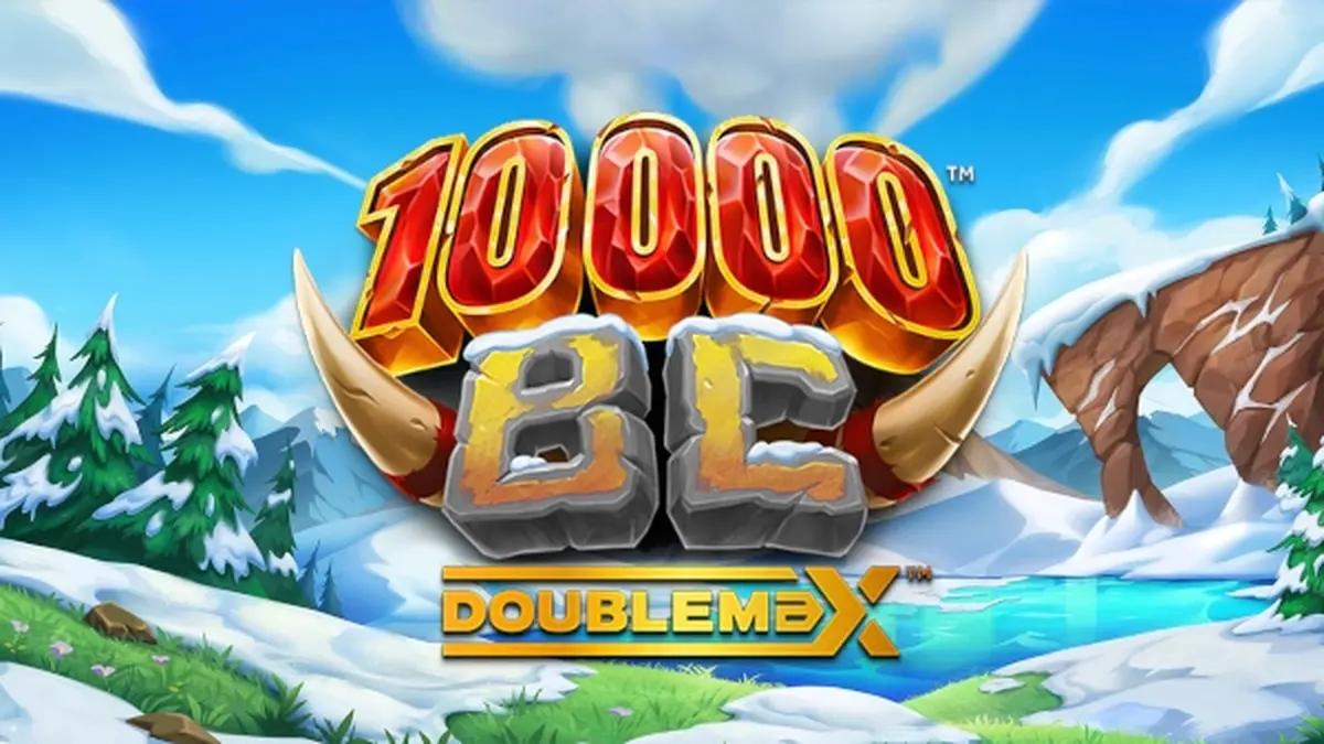 10000 BC DoubleMax মোবাইল গেমিং ইন্টারফেস এবং আইস এজ থিম